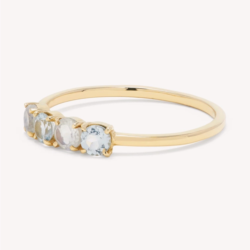 Stone & Strand Aquamarine and Moonstone Mama ring
